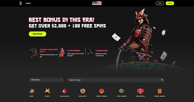 Spin Samurai Casino Bonus