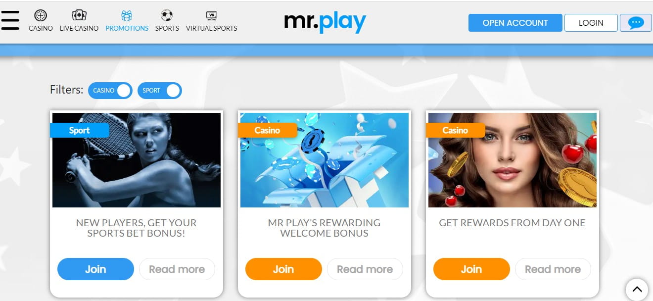 Mr.Play Casino Promotions