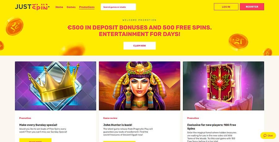 Just Spin Casino Promotions