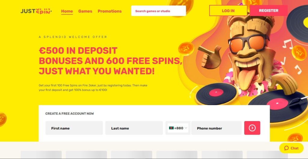Just Spin Casino Bonus