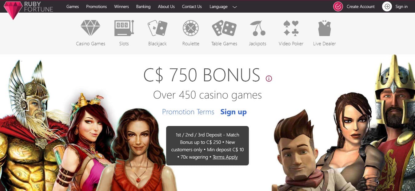 Ruby Fortune Casino Bonus