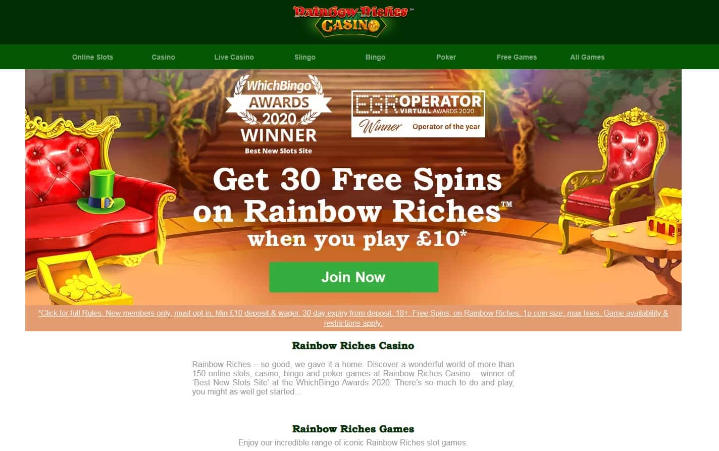 Rainbow Riches Casino home-min