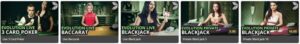 All Jackpots Casino live games