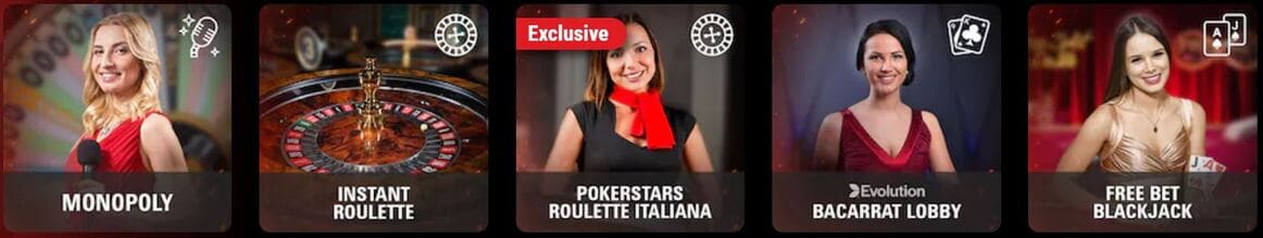 PokerStars live games