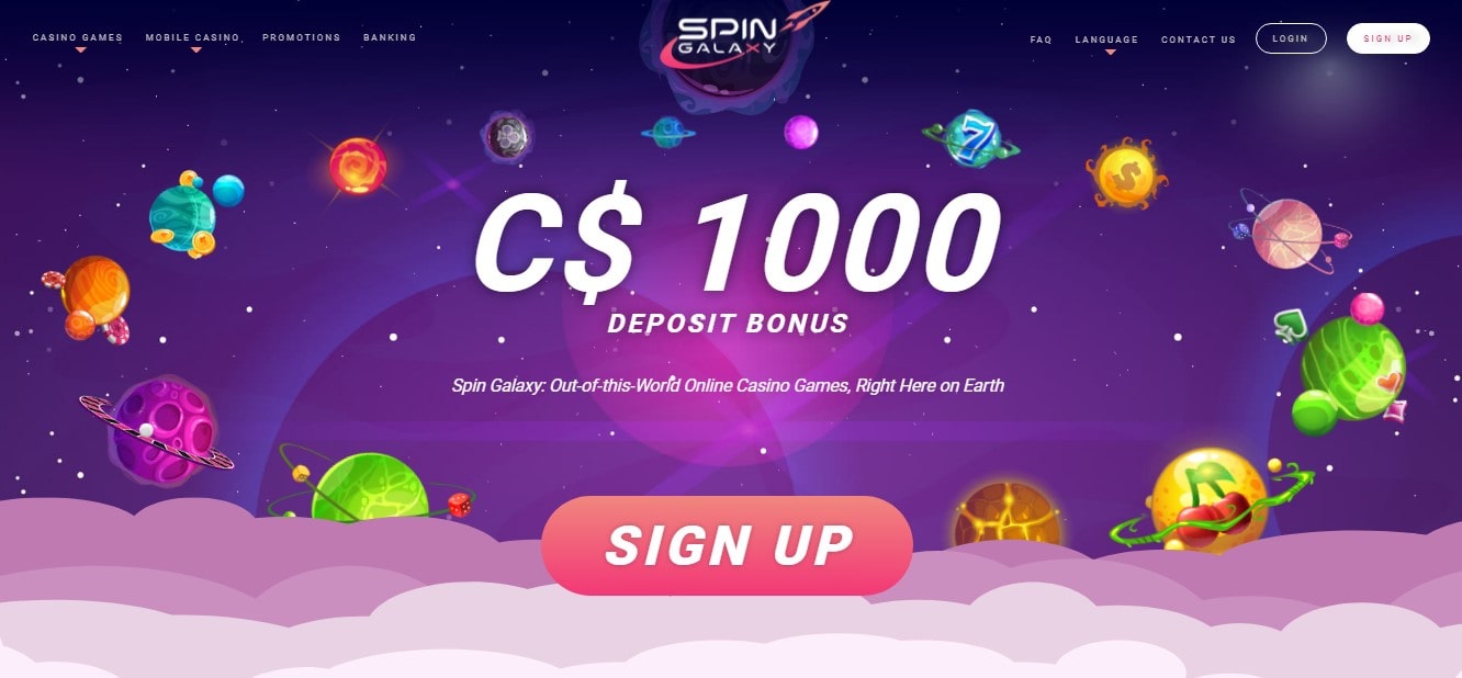 Spin Galaxy Casino Bonus