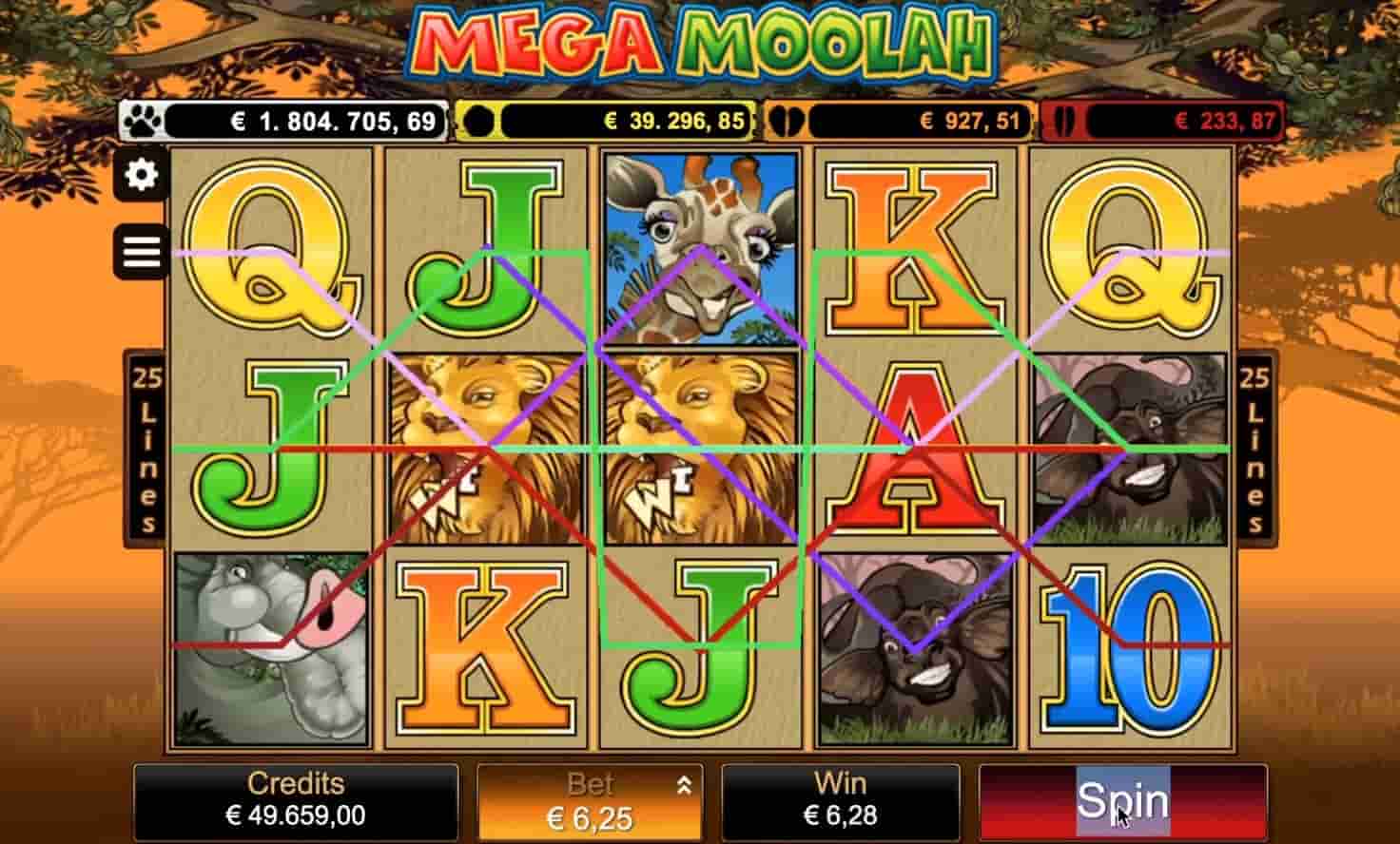 Mega Moolah ScreenShot 1