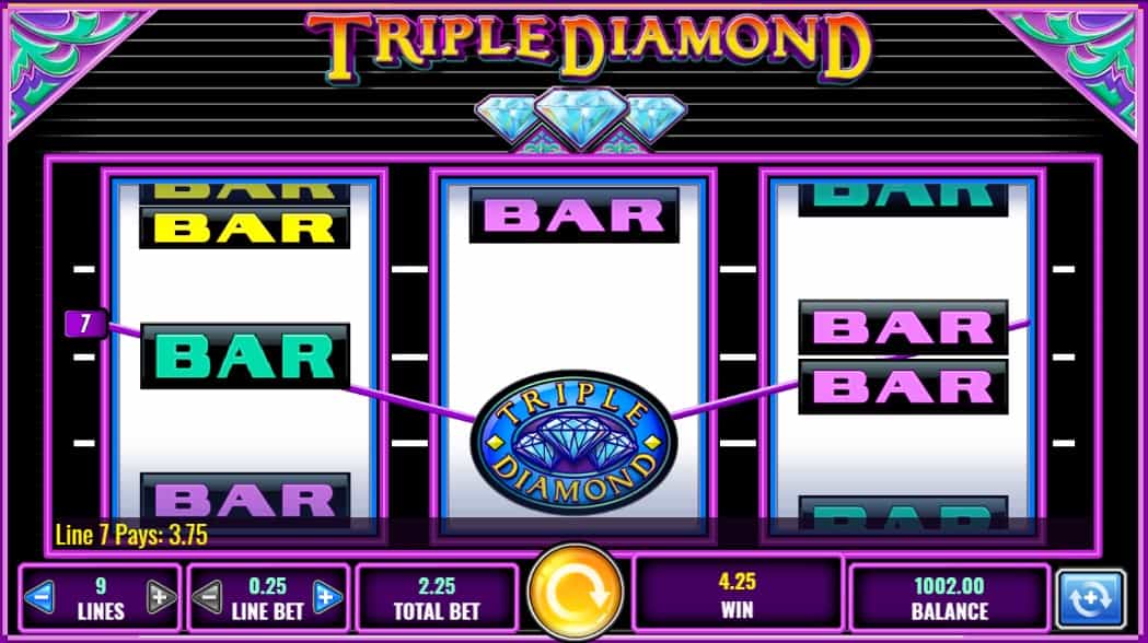 Triple Diamond Slot ScreenShot 1