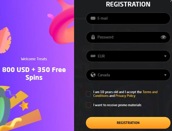 StayCasino Sign up