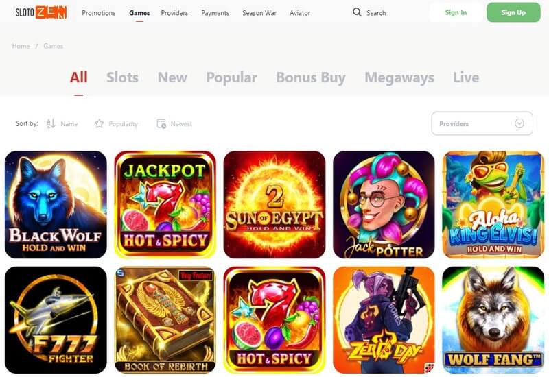 Slotozen Casino Games